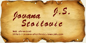 Jovana Stoilović vizit kartica
